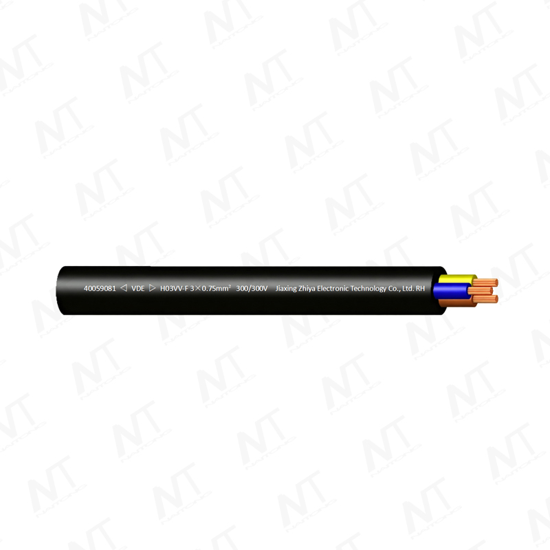 Круглый кабель VDE H03VV-F с мягкой оболочкой