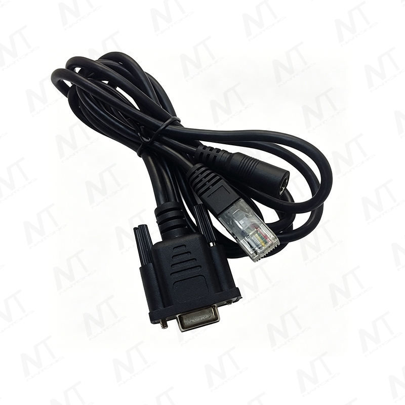 Последовательный порт DB9 на порт Ethernet RJ45 / кабель постоянного тока 5525 Female / жгут проводов Large DIN Male