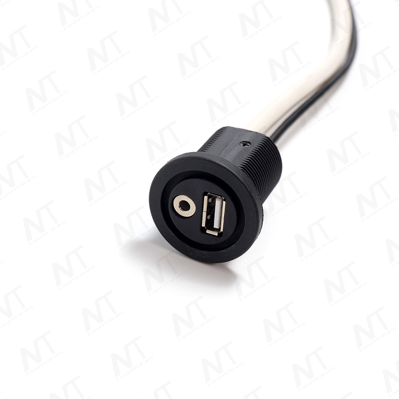 Встроенный в автомобиль/морскую среду жгут проводов USB+3,5 мм аудио+RCA аудио/жгут проводов RCA