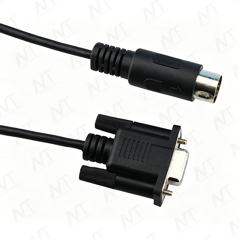 Последовательный порт DB9 на порт Ethernet RJ45 / кабель постоянного тока 5525 Female / жгут проводов Large DIN Male